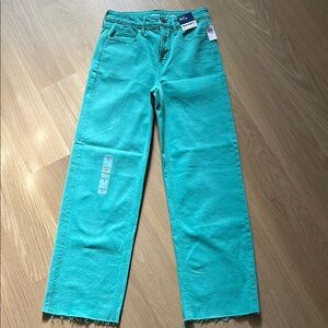 NEW With Tag Teal Green Sky-High Wide Leg Jeans